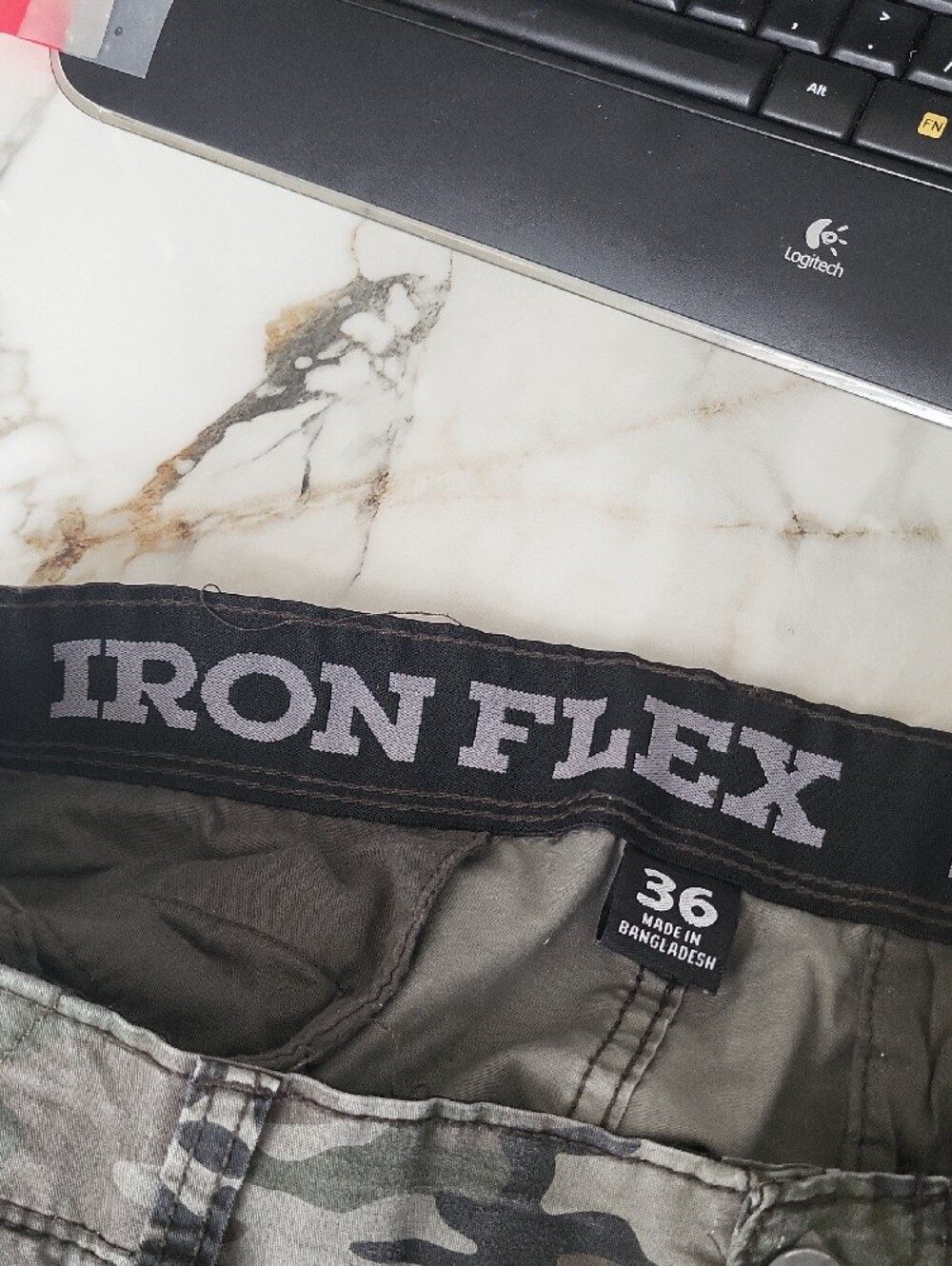Iron Flex Men's Camouflage Cargo Shorts - Green Camo - Picture 2 of 4